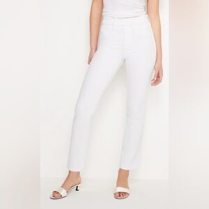 Good American White Straight Leg Jeans - High Waist